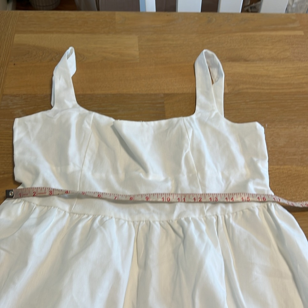 Women’s Midi Dress in White - Classic Sleeveless Summer Dress - Picture 9 of 9